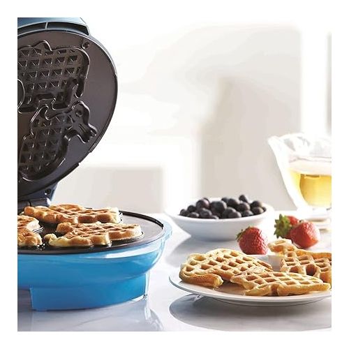  Brentwood Animal Shape Waffle Maker Machine Non-Stick, Blue