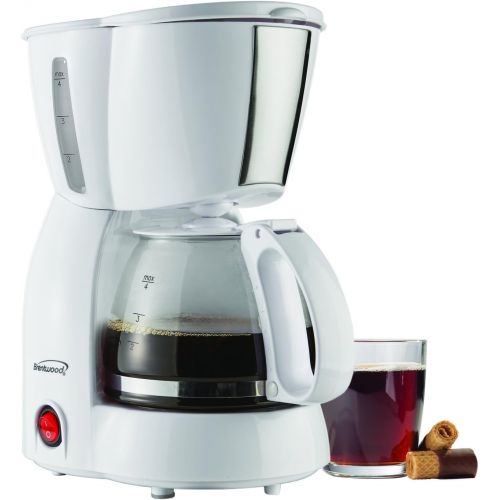  Brentwood 4-Cup Coffee Maker (White)