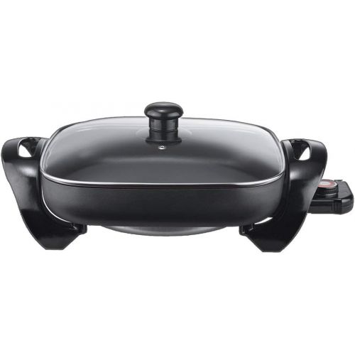  [아마존베스트]Brentwood SK-65 12 Black Non-Stick Electric Skillet With Glass Lid