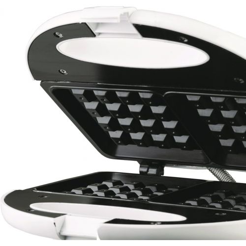  Brentwood Dual Waffle Maker, Non-Stick, White