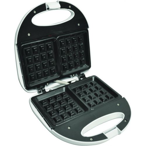  Brentwood Dual Waffle Maker, Non-Stick, White