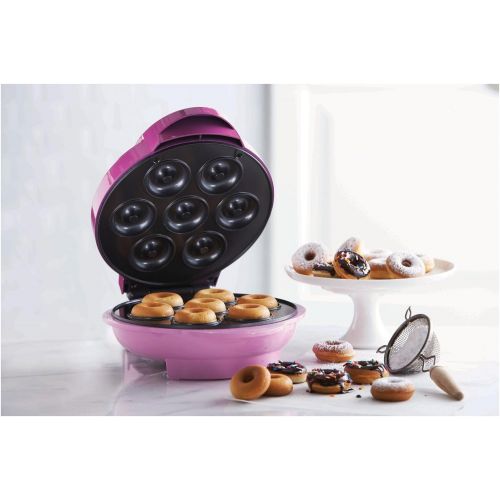  [아마존베스트]Brentwood Mini Donut Maker Machine, Non-Stick, Pink