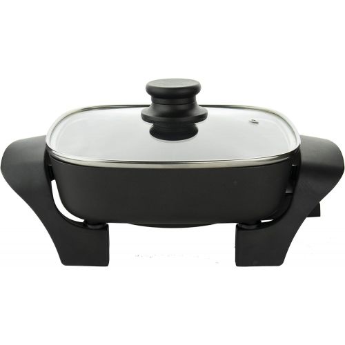  [아마존베스트]Brentwood Appliances SK46 8-Inch Nonstick Electric Skillet with Glass Lid, One Size, Black