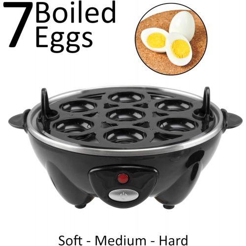  [아마존베스트]Brentwood TS-1045BK Appliances Electric Egg Cooker with Auto Shutoff (Black), One Size