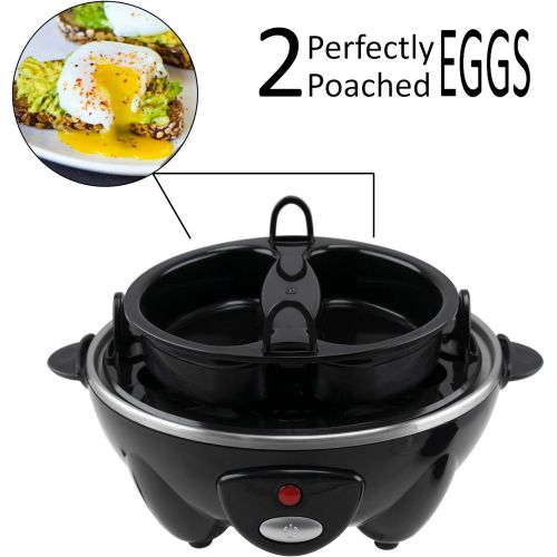  [아마존베스트]Brentwood TS-1045BK Appliances Electric Egg Cooker with Auto Shutoff (Black), One Size