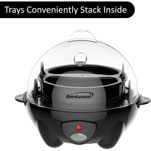  [아마존베스트]Brentwood TS-1045BK Appliances Electric Egg Cooker with Auto Shutoff (Black), One Size