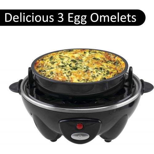  [아마존베스트]Brentwood TS-1045BK Appliances Electric Egg Cooker with Auto Shutoff (Black), One Size