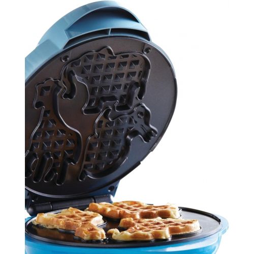  [아마존베스트]Brentwood Animal Shape Waffle Maker Machine, Non-Stick, Blue