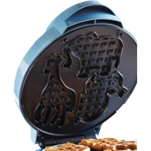  [아마존베스트]Brentwood Animal Shape Waffle Maker Machine, Non-Stick, Blue