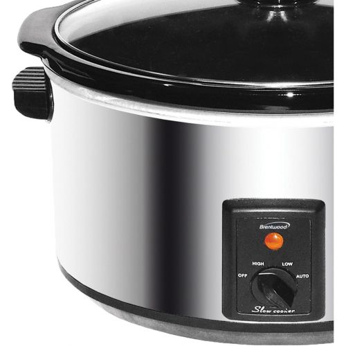  Brentwood Appliances SC-170S 8qt Slow Cooker, Silver