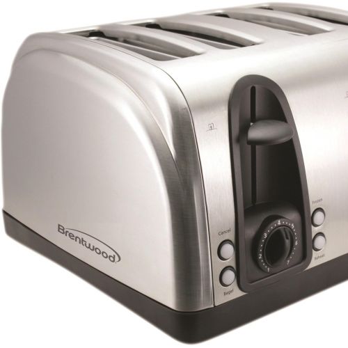  Brentwood Appliances TS-445S 4-Slice Elegant Toaster with Brushed Stainless Steel Finish