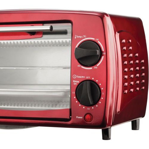  Brentwood TS-345R Toaster, 14.5 x 9.5 x 8.5-Inch, Red Tone