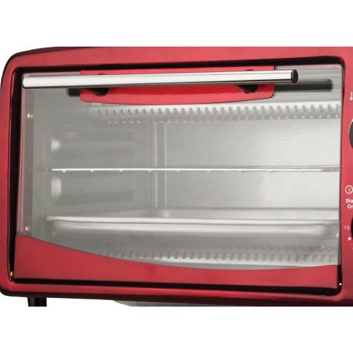  Brentwood TS-345R Toaster, 14.5 x 9.5 x 8.5-Inch, Red Tone