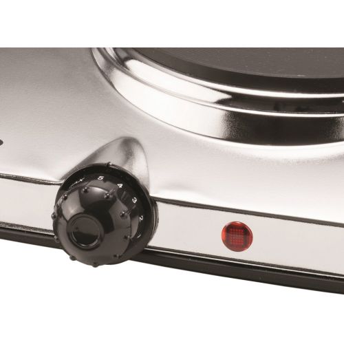  Brentwood TS-372 1440w Double Electric Hotplate, Silver
