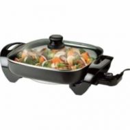 Brentwood SK-65 12 Black Non-Stick Electric Skillet With Glass Lid