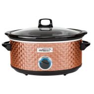 Brentwood Select Diamond Pattern Slow Cooker, 7 Quart (Copper)