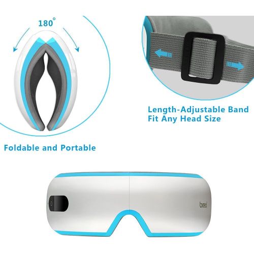  [아마존핫딜][아마존 핫딜] Breo iSee 3S 전기 안경 안경 마사지기 공기 압력 음악 진동 열 압축 테라피 안구 건조 눈 완화 눈 케어 스트레스 피로 완화, 1