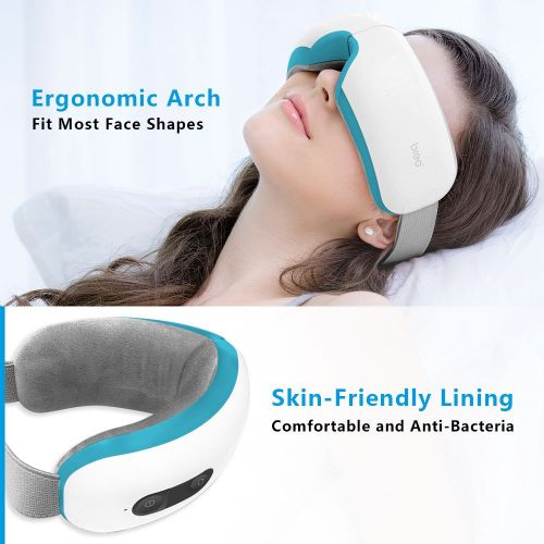  Breo iSee 3S Electric Eye Temple Massager with Air Pressure Music Vibration Heat Compression Therapy for Dry Eye Relax Eyesight Care Stress Fatigue Relief