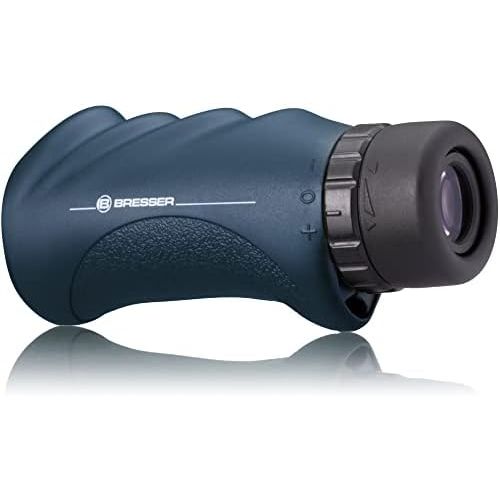  [아마존베스트]Bresser Nautic monocular 8 x 25 with waterproof housing and nitrogen filling with 122m large field of vision, BaK-4 glass and multi-layer coating, including hand strap and transpor