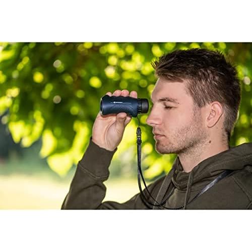  [아마존베스트]Bresser Nautic monocular 8 x 25 with waterproof housing and nitrogen filling with 122m large field of vision, BaK-4 glass and multi-layer coating, including hand strap and transpor