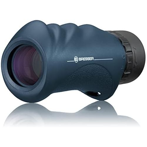  [아마존베스트]Bresser Nautic monocular 8 x 25 with waterproof housing and nitrogen filling with 122m large field of vision, BaK-4 glass and multi-layer coating, including hand strap and transpor