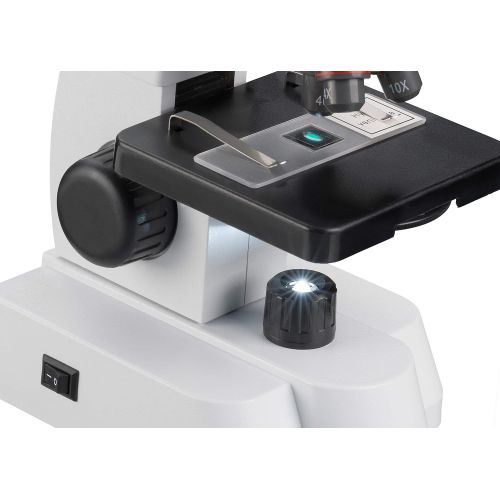  [아마존베스트]Bresser Microscope 40-640x with Smart Experiment Set, Carmine, 9619761