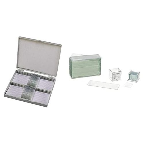  [아마존베스트]Bresser Permanent Preparations for Microscope (Pack of 25) and Microscope Slides / Cover Glasses (50x/100x)