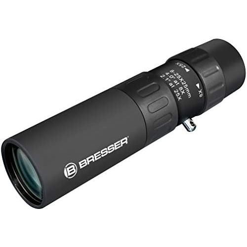  [아마존베스트]Bresser Zoom Monocular 8-25x25 Roof Edge with Continuous Zoom and Macro Function Including Carry Case and Carry Strap