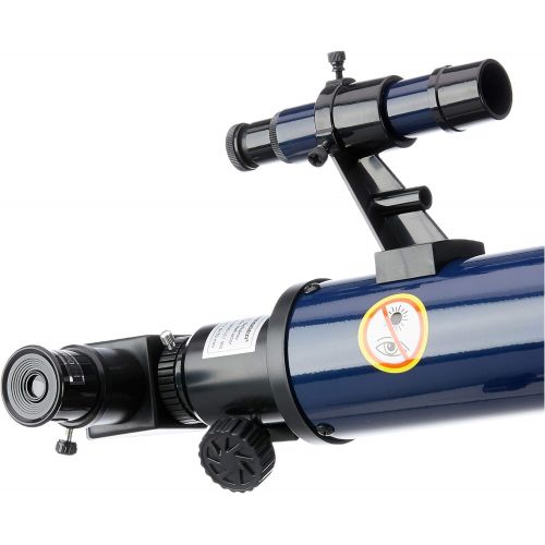  [아마존베스트]Bresser Skylux 9618760LC1000 Telescope Lens Telescope 70/700 mm with Smartphone Holder and Sun Filter Dark Blue