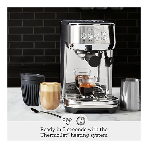 브레빌 Breville Bambino Plus Espresso Machine BES500BSS, Brushed Stainless Steel