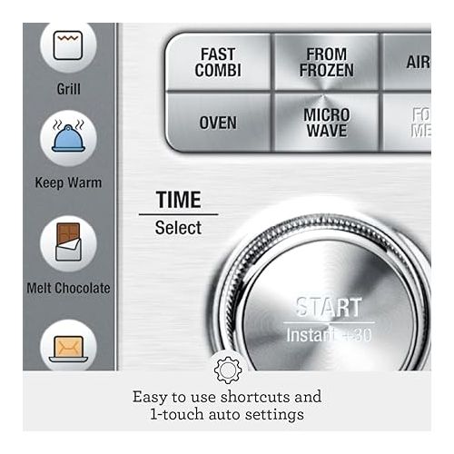 브레빌 Breville Combi Wave 3-in-1 Microwave BMO870BSS, Brushed Stainless Steel