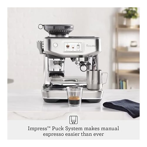 브레빌 Breville Barista Touch Impress Espresso Machine BES881BSS, Brushed Stainless Steel