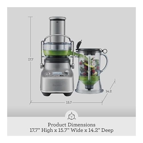 브레빌 Breville 3X Bluicer Pro Blender and Juicer BJB815BSS, Brushed Stainless Steel