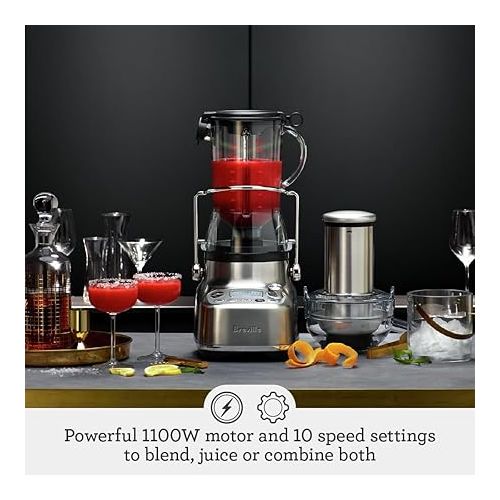 브레빌 Breville 3X Bluicer Pro Blender and Juicer BJB815BSS, Brushed Stainless Steel