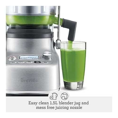 브레빌 Breville 3X Bluicer Pro Blender and Juicer BJB815BSS, Brushed Stainless Steel