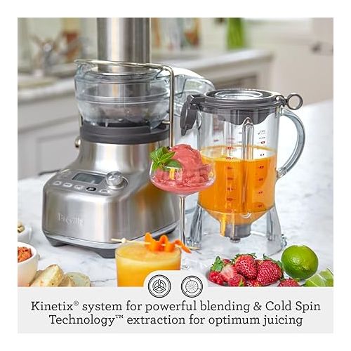 브레빌 Breville 3X Bluicer Pro Blender and Juicer BJB815BSS, Brushed Stainless Steel