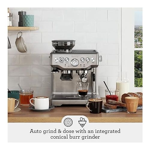 브레빌 Breville Barista Express Espresso Machine BES870XL, Brushed Stainless Steel