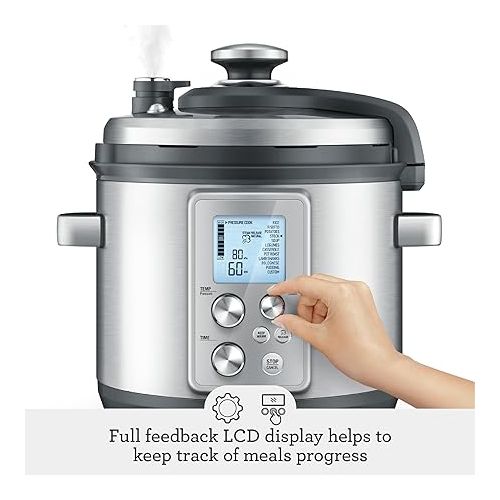 브레빌 Breville Fast Slow Pro Pressure Cooker BPR700BSS, Brushed Stainless Steel