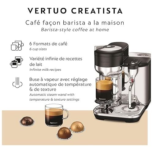 브레빌 Breville Nespresso Vertuo Creatista BVE850BTR, Black Truffle