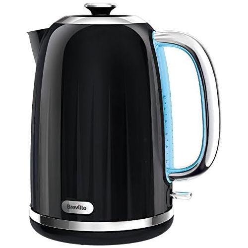 브레빌 Breville VKJ991X Style Wasserkocher / schnelle Siedezeiten / Entnehmbarer und abwaschbarer Kalkfilter / 1.7 l / 2400W / schwarz