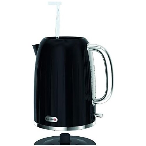 브레빌 Breville VKJ991X Style Wasserkocher / schnelle Siedezeiten / Entnehmbarer und abwaschbarer Kalkfilter / 1.7 l / 2400W / schwarz