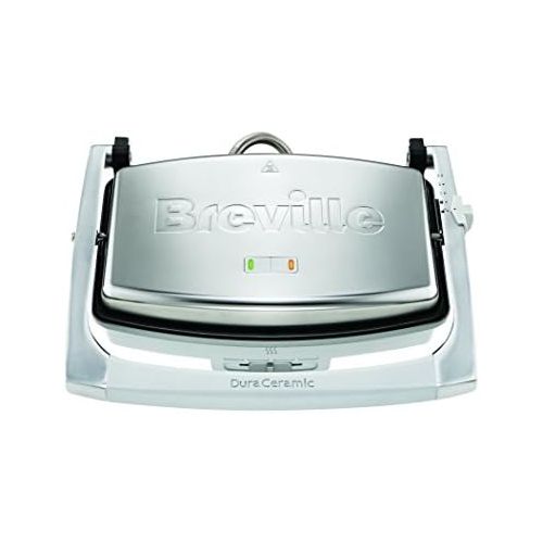 브레빌 Breville VST026X VST026 Panini-Presse, Edelstahl, Platin