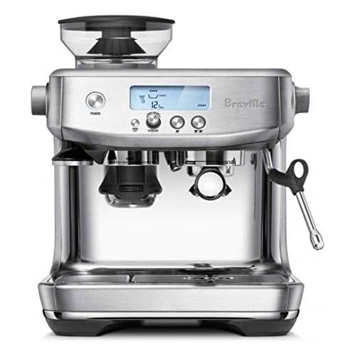 브레빌 Breville the Barista Pro BES878 Automatic Espresso Machine w/Integrated Conical Burr Grinder (Brushed Stainless Steel)