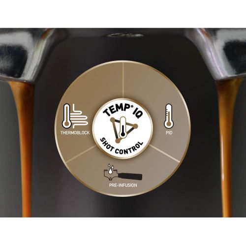 브레빌 Breville VCF126X Barista Max Siebtrager (2,8 L Wassertank, integriertes Mahlwerk und Milchschaumer, Edelstahl auch fuer Latte und Cappuccino)