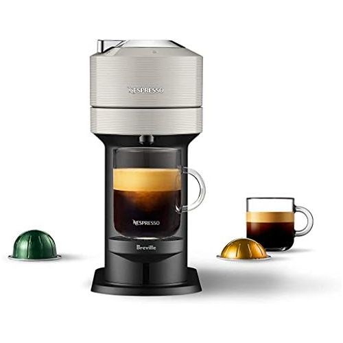 브레빌 Nespresso Vertuo Next Coffee & Espresso Machine NEW by Breville, Light Grey, Compact, Single Serve, One Touch to Brew, Coffee Maker & Espresso Machine