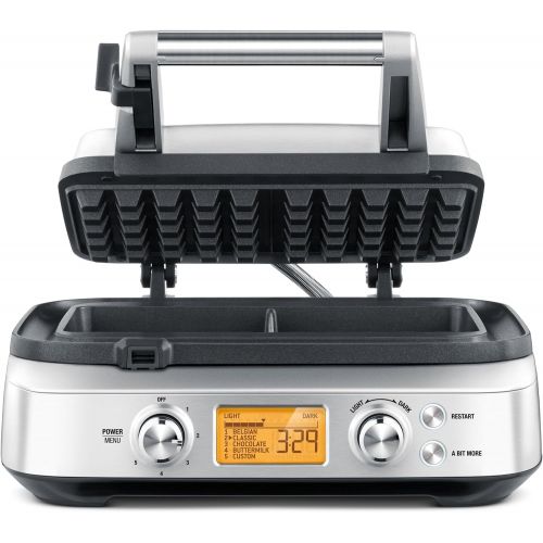 브레빌 Breville BWM620XL the Smart Waffle Pro 2 Slice Waffle Maker, Brushed Stainless Steel