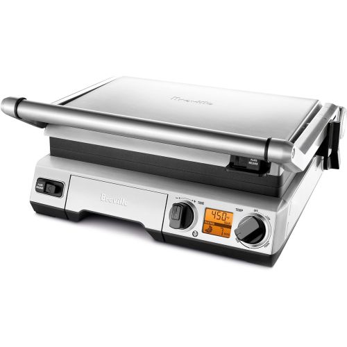 브레빌 Breville BGR820XL Smart Grill, Smokeless Indoor Grill, Brushed Stainless Steel