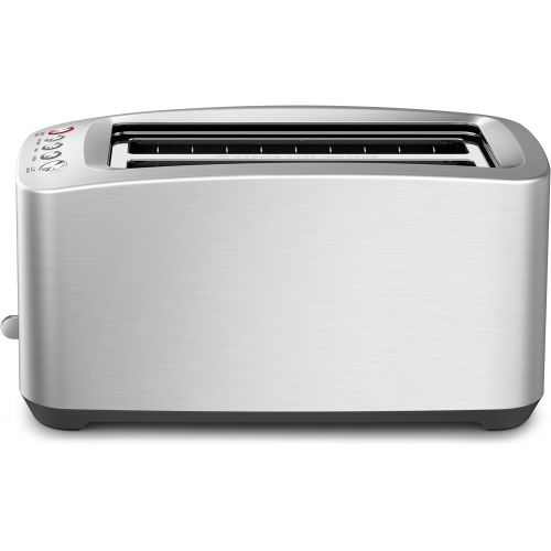 브레빌 Breville BTA830XL Die-Cast Smart Toaster 4-Slice Long Slot Toaster, Brushed Stainless Steel