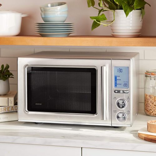 브레빌 Breville BMO850BSS Smooth Wave Countertop Microwave Oven, Brushed Stainless Steel