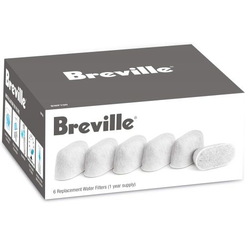 브레빌 Breville BWF100 Single Cup Brewer Replacement Charcoal Filters White